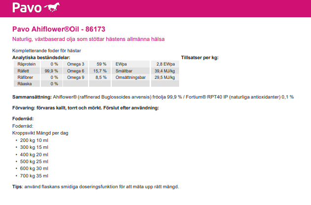 Pavo Ahiflower®Oil 1L