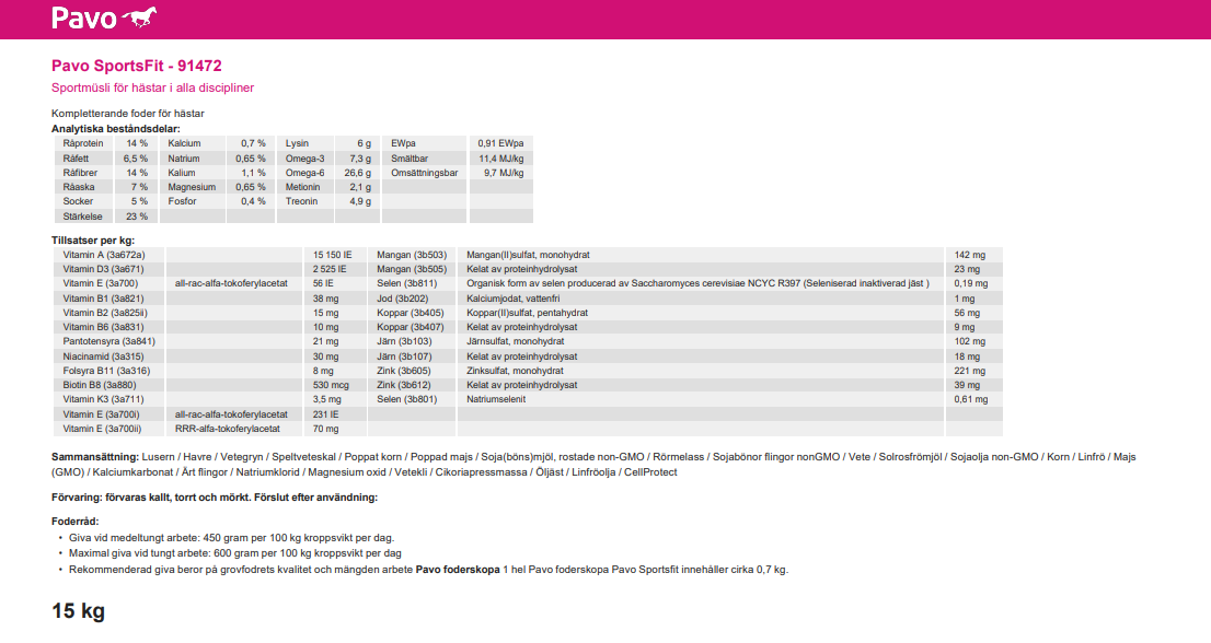 Pavo SportsFit 15 kg